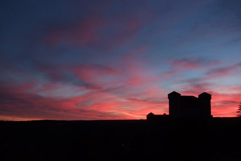 Couché de soleil à Cabrières